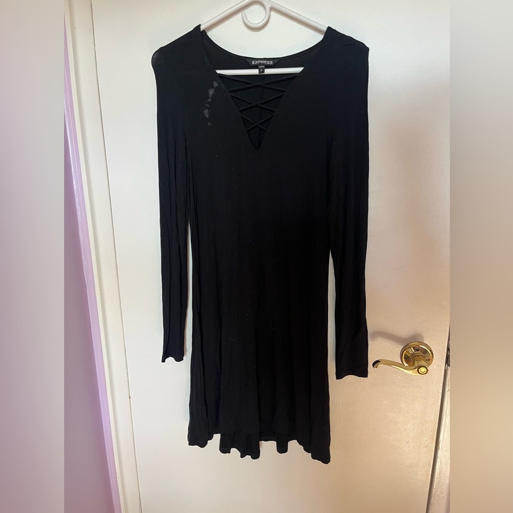 EXPRESS CROSS NECK DRESS